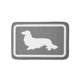 Tapete De Banheiro Dachshund Bath Mat Cinza Doxie Bathroom Rug