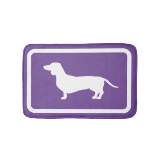 Tapete De Banheiro Dachshund Bath Mat Purple Doxie Bathroom Rug