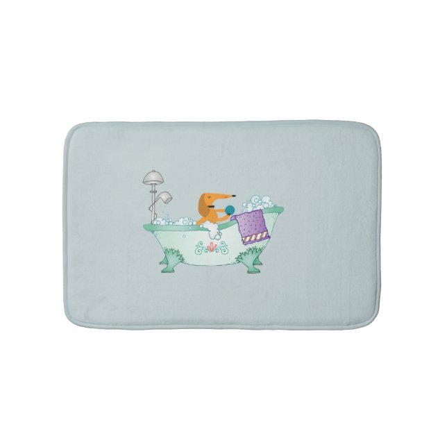 Tapete De Banheiro Dachshund Bath Mat Wiener Dog Rug (frente)