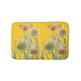 Tapete De Banheiro Daffodil daffodils floral Bath Mat