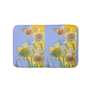 Tapete De Banheiro Daffodil daffodils floral Bath Mat