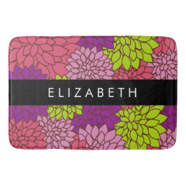 Tapete De Banheiro Dahlia Flores, Flores Coloridas, Seu Nome