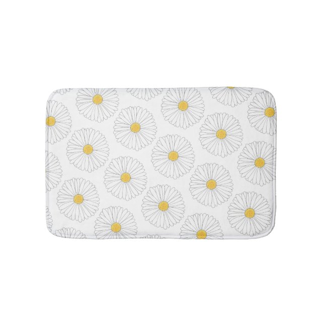 Tapete De Banheiro Daisy Blossom Flower Daisies Partida Floral (frente)