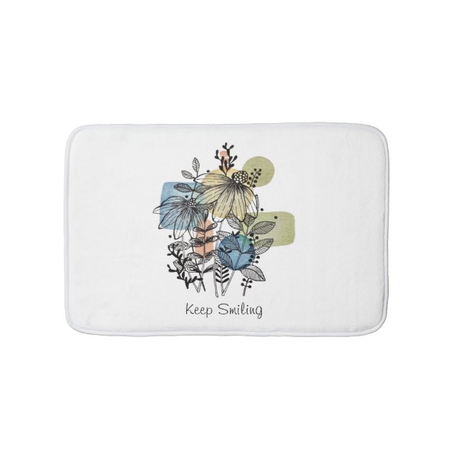 Tapete De Banheiro Daisy Doodle Em Tinta E Aquarela (frente)