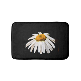 Tapete De Banheiro Daisy sobre fundo negro