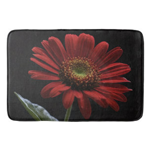 Tapete De Banheiro Daisy Vermelho Clássico A Preto,