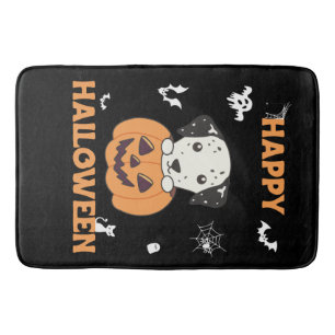 Tapete De Banheiro Dalmaciano Em Pumpkin Cães Doce Feliz Dia das Brux