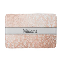 Damasco Dourado Rosa Monogramado