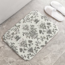 Damasco Floral Vitoriano Branco Vintage