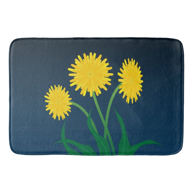 Tapete De Banheiro Dandelions Amarelos (Frente)