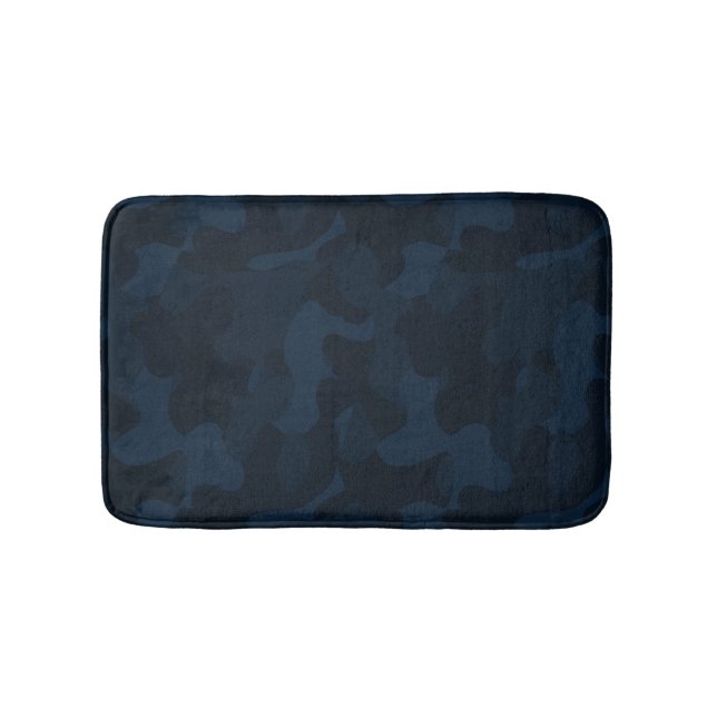 Tapete De Banheiro Dark Blue Camo Abstract (frente)
