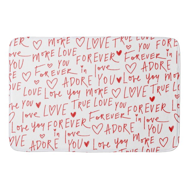 Tapete De Banheiro Datilografia Amor  (Frente)