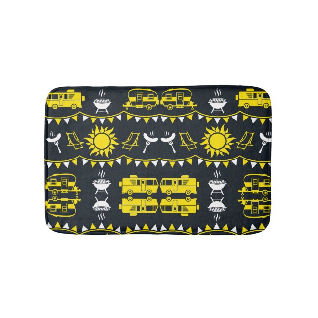 Tapete De Banheiro Decoração de acampamento de Caravana (frente)