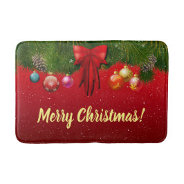 Tapete De Banheiro Decorações de Natal Festivas Bath Mat