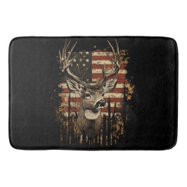 Tapete De Banheiro Deer, Buck Season USA Flag