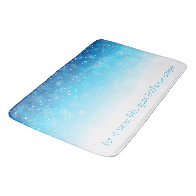 Tapete De Banheiro Deixe-me nevar grande (Angulado)