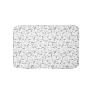 Tapete De Banheiro Delicar Cinza Texturizada Matança Floral
