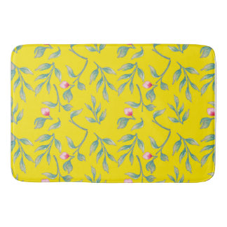Tapete De Banheiro Delicar Florais Amarelos Banheira Amarelo