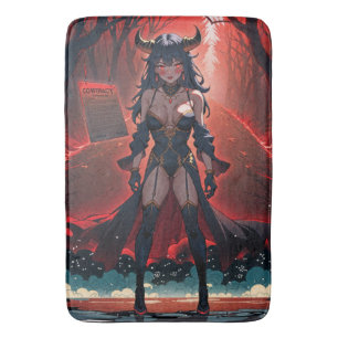 Tapete De Banheiro Demonessa com Contato em Encruzilhada, Anime Demon