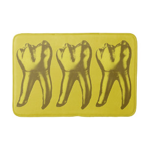 Tapete De Banheiro Dente Dourado