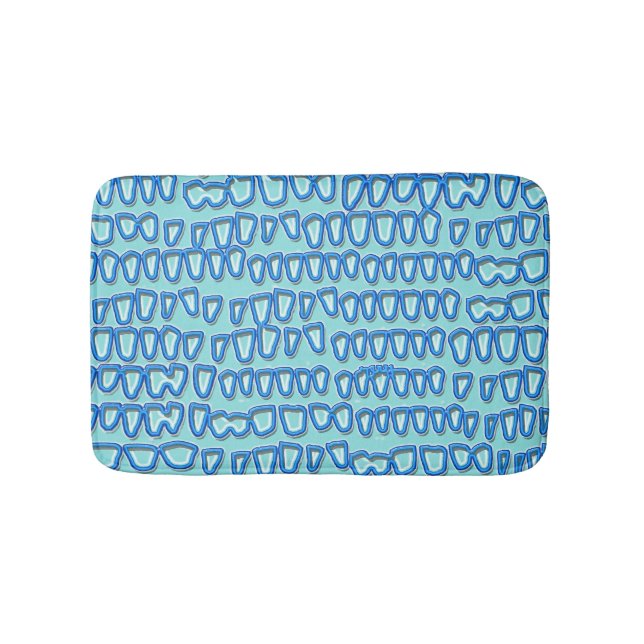 Tapete De Banheiro Dentes Dentista Odontologista Ortodontista NEON Or (frente)