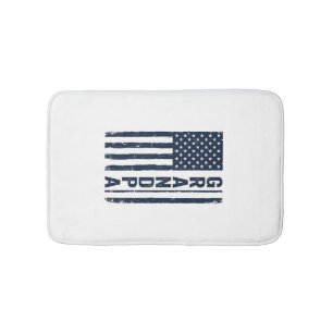 Tapete De Banheiro Desenho Patriótico Desgastado da Bandeira American