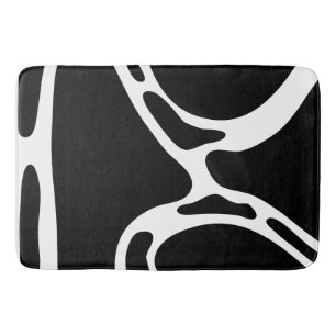 Tapete De Banheiro Desenhos Abstratos Preto e branco