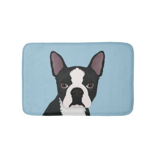 Tapete De Banheiro desenhos animados do terrier de Boston