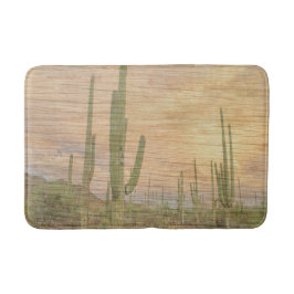 Tapete De Banheiro Desert Cactus Plants On Wood Grain Photo Image