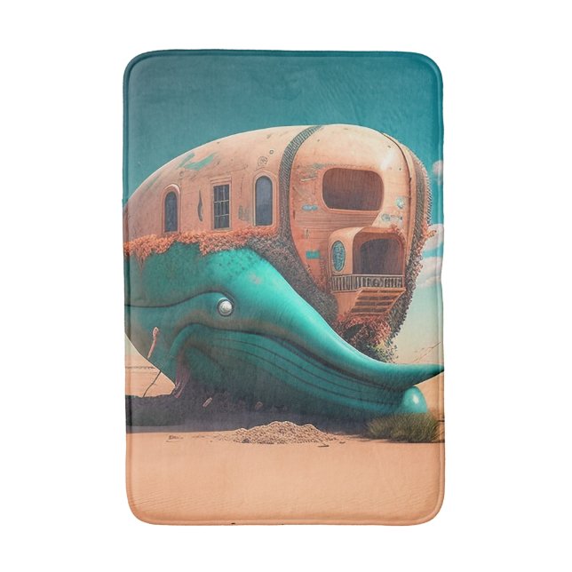 Tapete De Banheiro Desert Whale House (Frente Vertical)