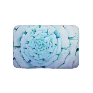 Tapete De Banheiro Design abstrato de flor de aquarela azul