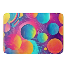 Tapete De Banheiro Design abstrato do Neon Cosmos