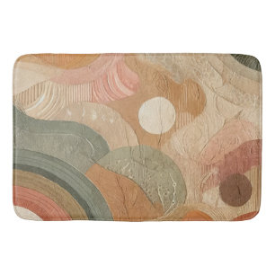 Tapete De Banheiro Design Abstrato Retro Vintage Boêmio Terroso