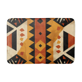 Tapete De Banheiro Design africano em castanho e preto