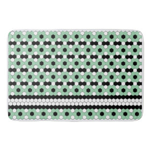 Tapete De Banheiro Design Azulejo verde azul