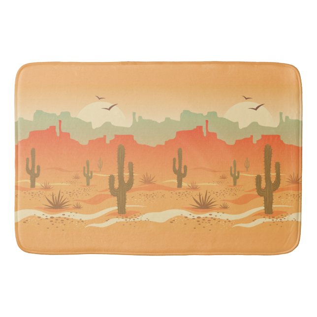 Tapete De Banheiro Design Bath Mat do Deserto (Frente)