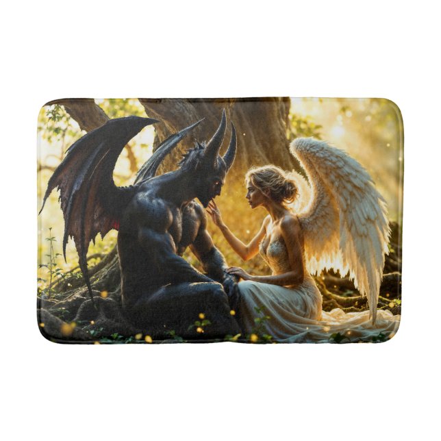 Tapete De Banheiro Design brilhante sobrenatural Angel Demon (Frente)