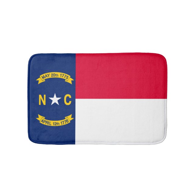Tapete De Banheiro Design da bandeira do estado de North Carolina (frente)