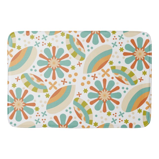 Tapete De Banheiro Design de abstrato com flores (Frente)