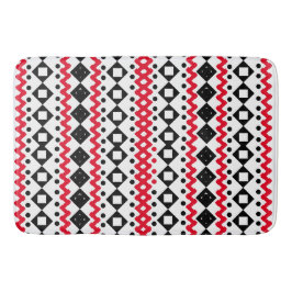 Tapete De Banheiro Design de amostra de arte geométrica em preto e br