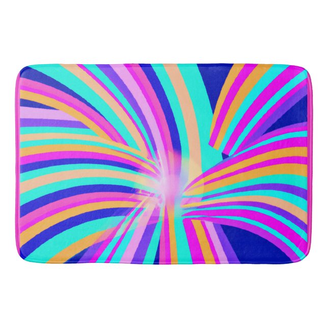 Tapete De Banheiro Design de Arte de Padrão Único (Frente)