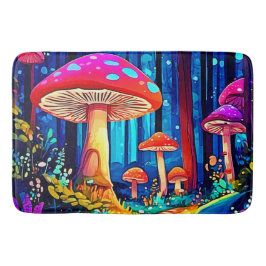 Tapete De Banheiro Design de Caminho de Cogumelo Mágico