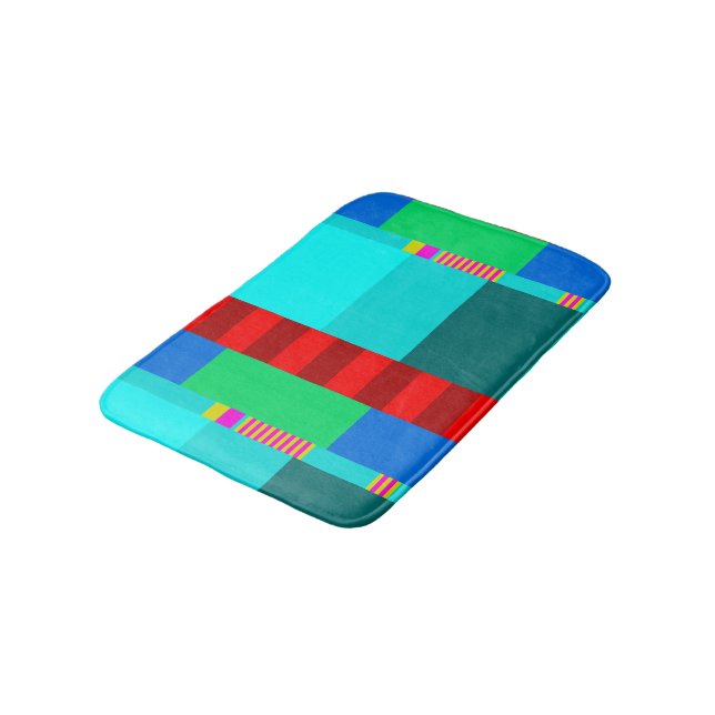 Tapete De Banheiro Design de Chevron da Linha Preta (Angulado)