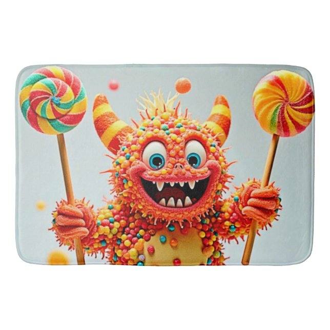 Tapete De Banheiro Design de Delícia de Monstro Feliz (Frente)