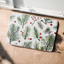 Design de Férias Woodland Pine & Red Berries