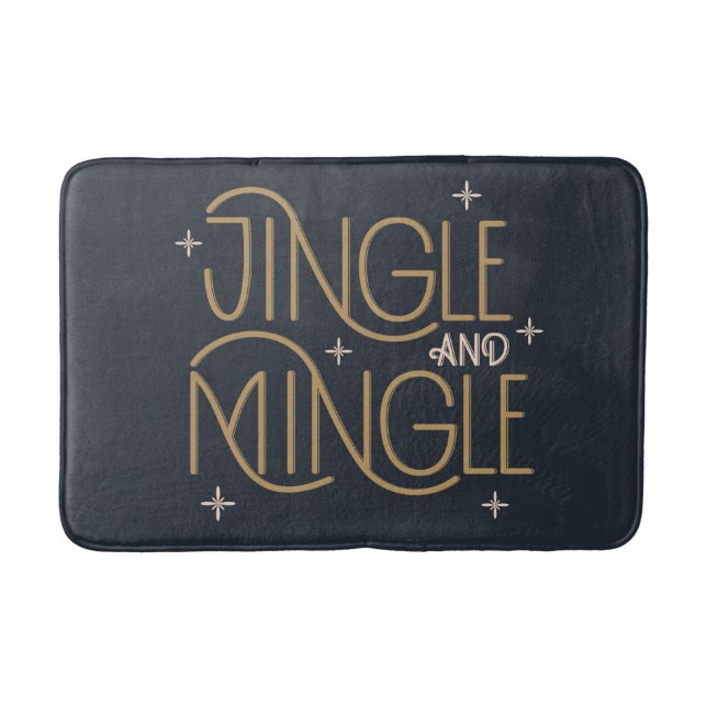 Tapete De Banheiro Design de Festivo Jingle e Mingle Holiday (Frente)
