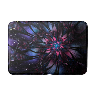 Tapete De Banheiro design de flor fractal abstrato.