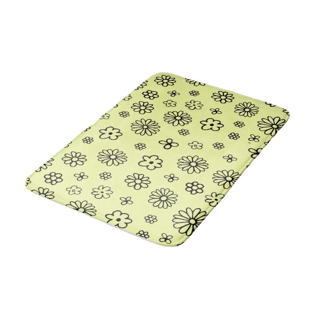 Tapete De Banheiro Design de flores (Angulado)