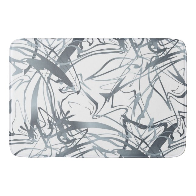 Tapete De Banheiro Design de Formas Modernas Mínimas Abstrato Geométr (Frente)