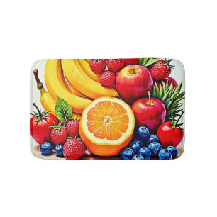 Tapete De Banheiro Design de Fruta de Delícia de Fresca Vibrante